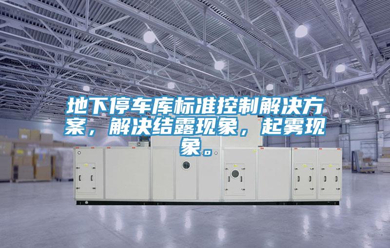 地下停車庫標準控制解決方案，解決結露現象，起霧現象。