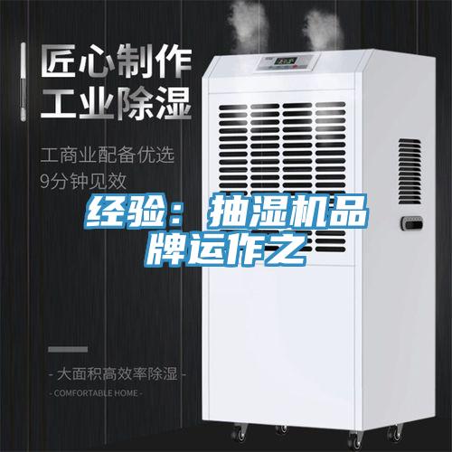 經(jīng)驗(yàn):抽濕機(jī)品牌運(yùn)作之