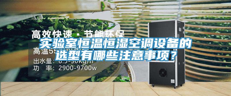 實驗室恒溫恒濕空調設備的選型有哪些注意事項?