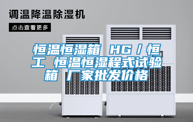 恒溫恒濕箱 HG/恒工 恒溫恒濕程式試驗箱 廠家批發價格